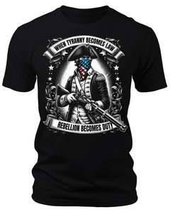 Men's Graphic T Shirts - When Tyranny Becomes Law Short Sleeve Crewneck Shirt