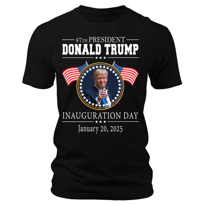 Men's Trump Inauguration T-Shirts Short Patriotic Sleeve Crewneck Graphic Tees