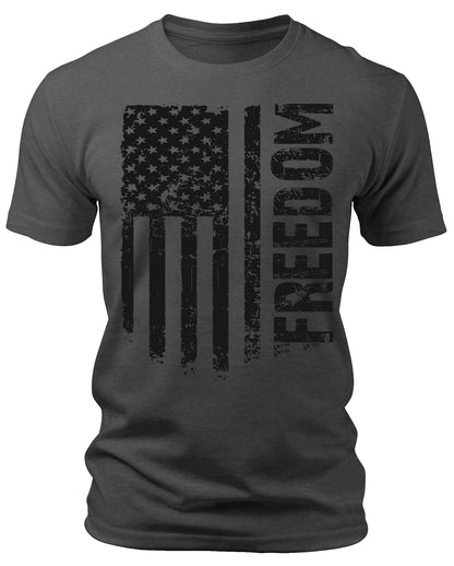 Men's Flag T-Shirts Patriotic Freedom Short Sleeve Crewneck Graphic Tees