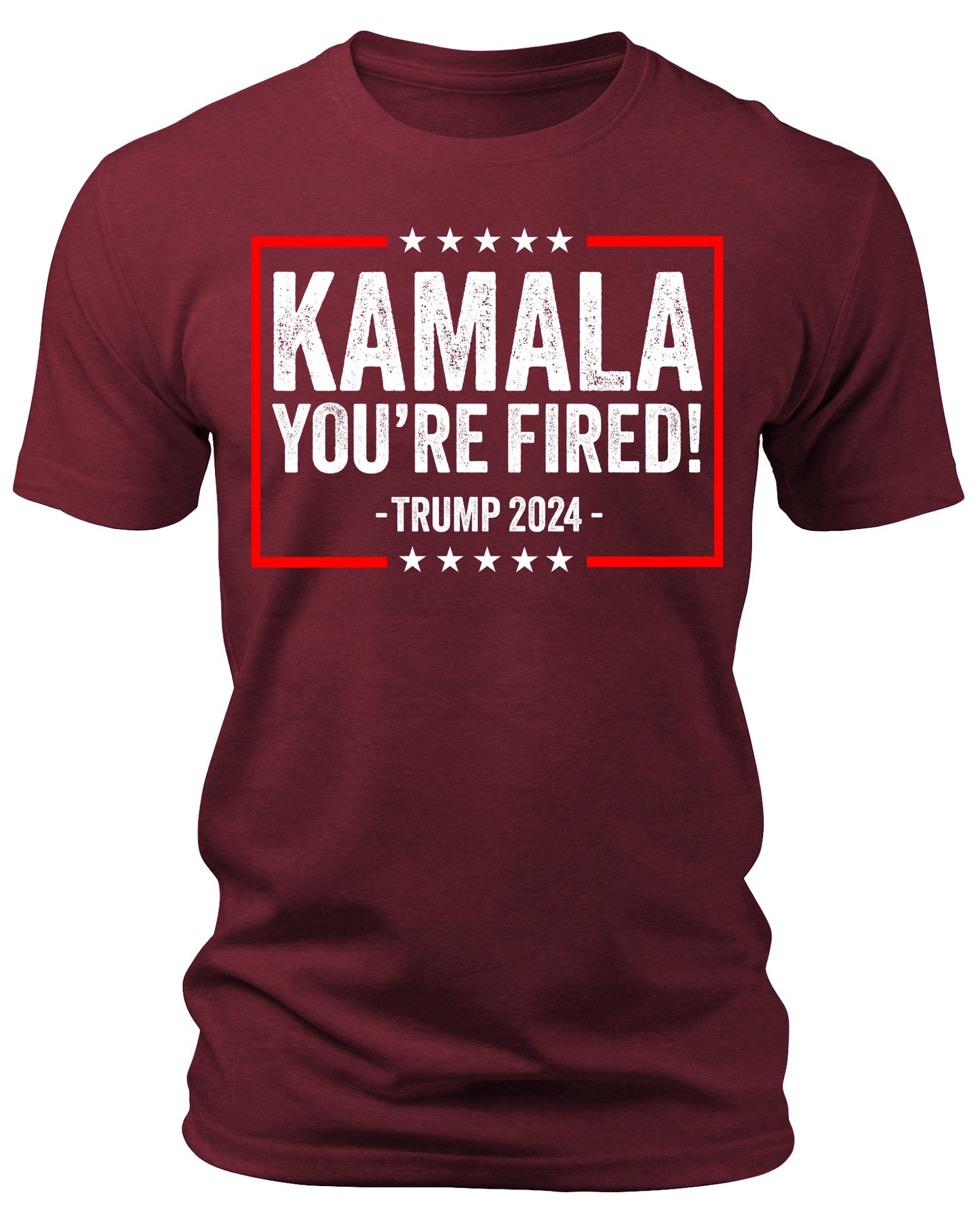 Men's Kamala You're Fired T-Shirts Patriotic Short Sleeve Crewneck Graphic Tees