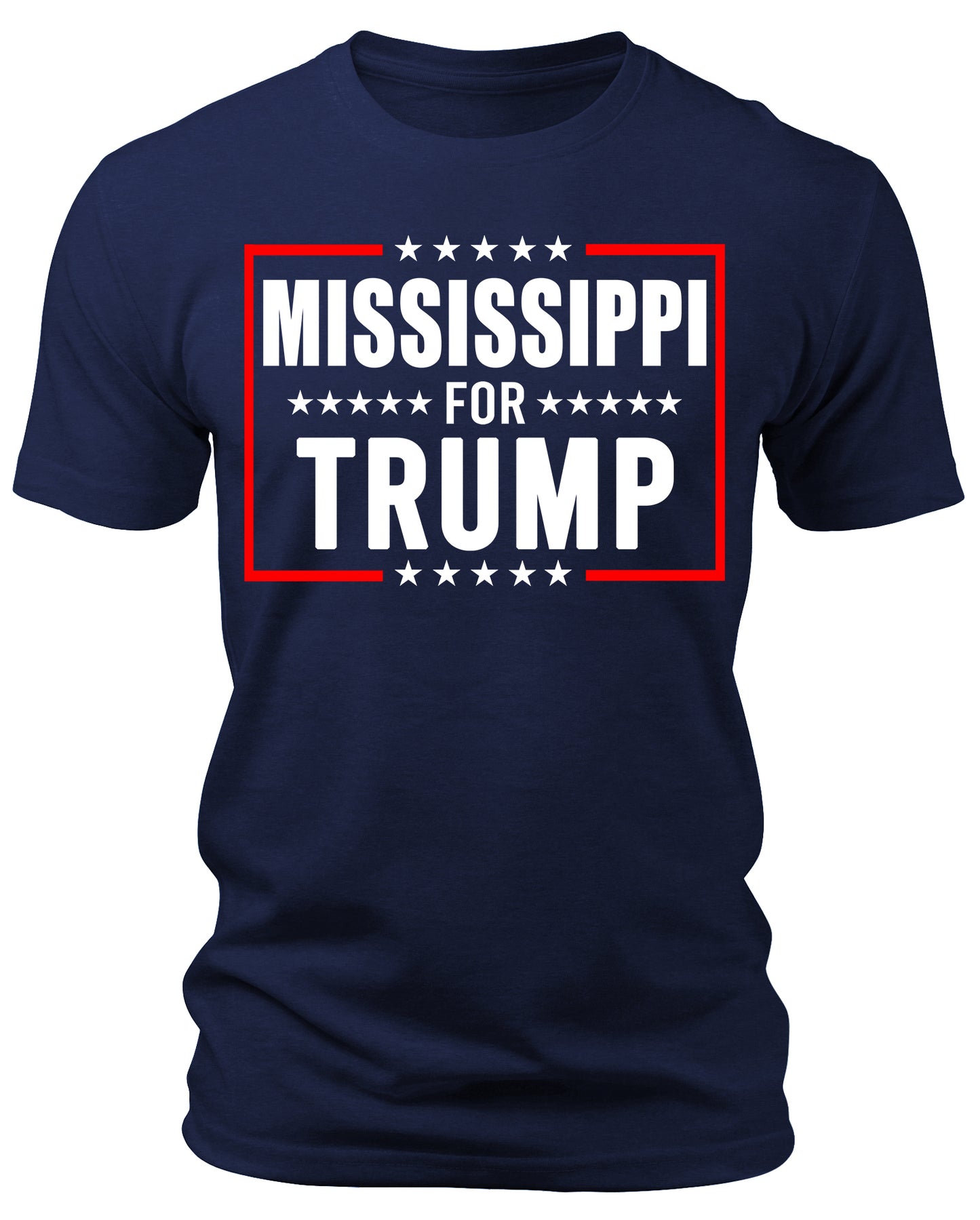 Men's Mississippi for Trump 2024 T-Shirts Short Patriotic Sleeve Crewneck Graphic Tees