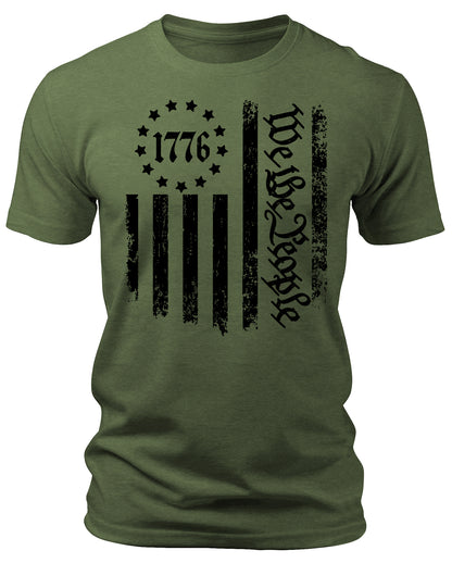 Men's  1776 T-Shirts We The People Patriotic Short Sleeve Crewneck Graphic Tees