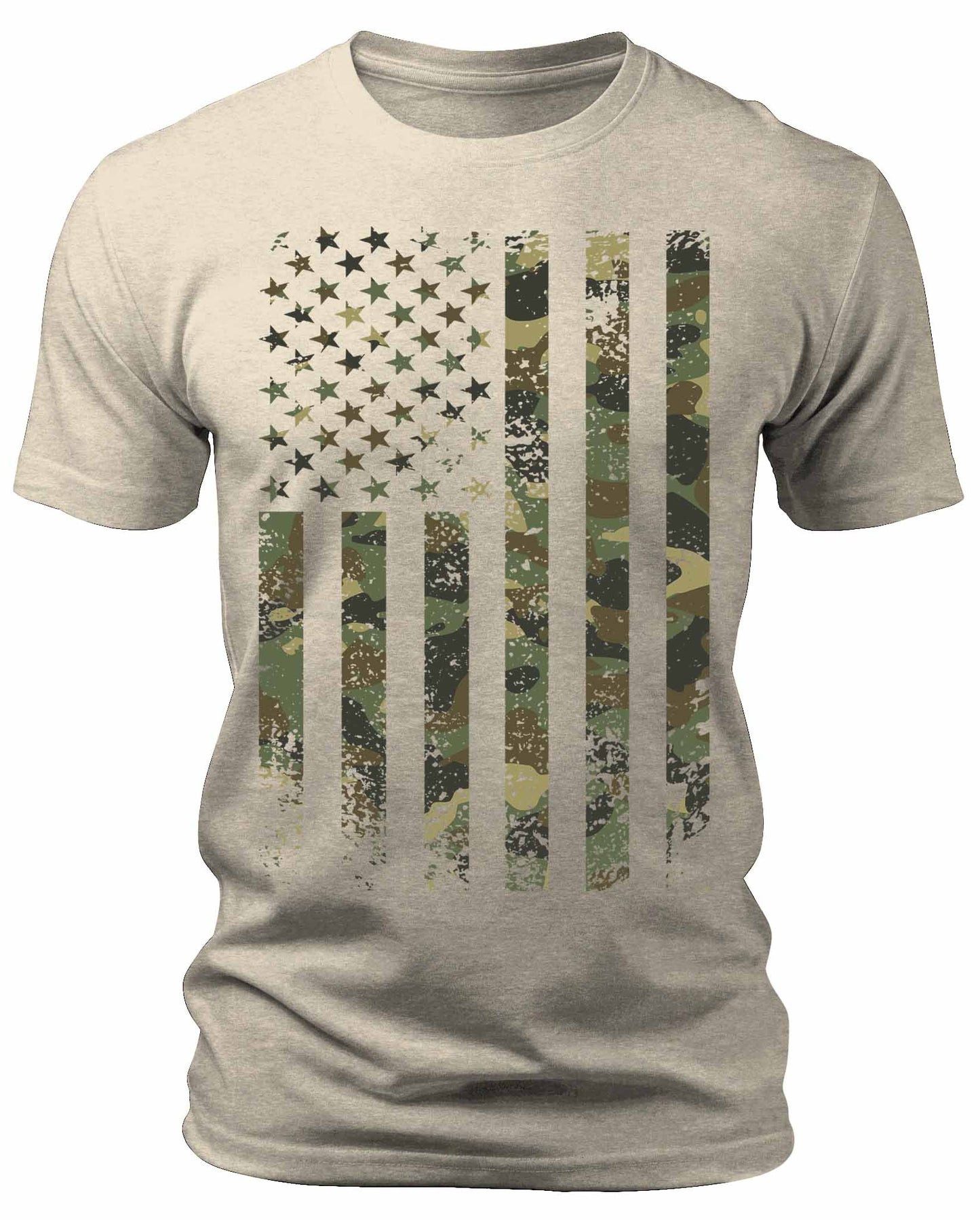 Men's American Flag Camouflage T-Shirts Patriotic USA Camo Short Sleeve Crewneck Graphic Tees