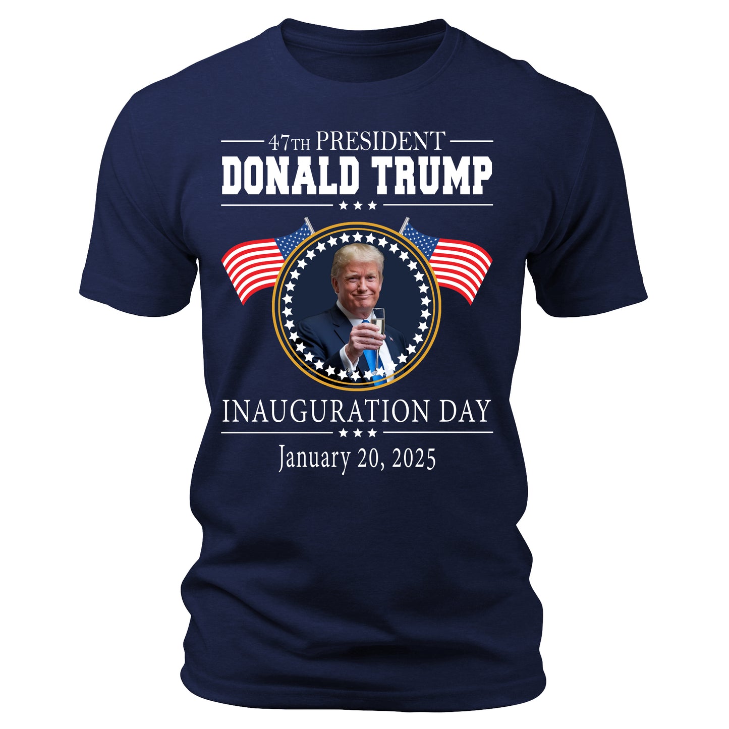 Men's Trump Inauguration T-Shirts Short Patriotic Sleeve Crewneck Graphic Tees