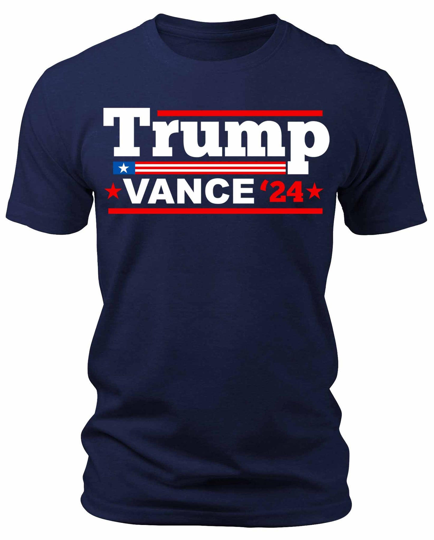 Men's Trump Vance 2024 T-Shirts Patriotic Election Rally Short Sleeve Crewneck Graphic Tees