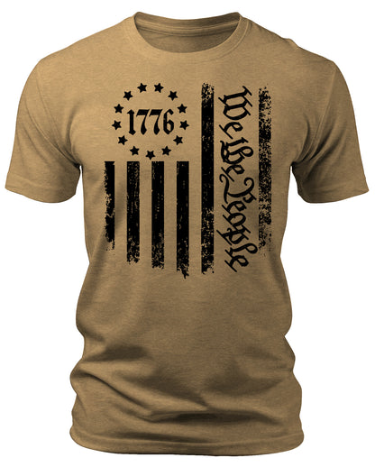 Men's  1776 T-Shirts We The People Patriotic Short Sleeve Crewneck Graphic Tees