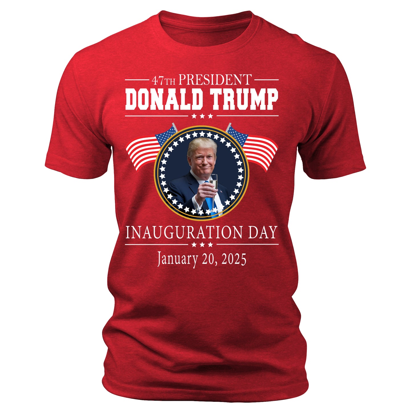 Men's Trump Inauguration T-Shirts Short Patriotic Sleeve Crewneck Graphic Tees