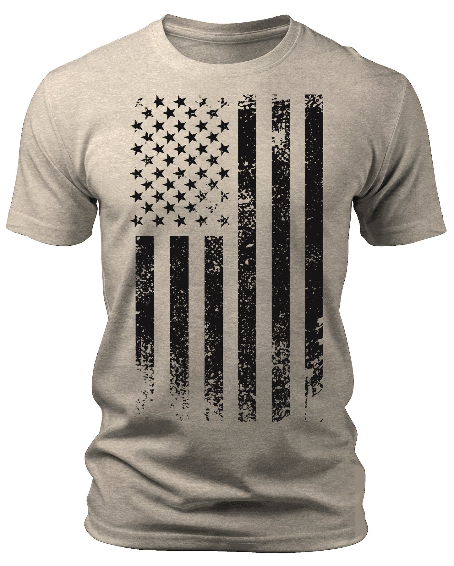 Men's Graphic T Shirts - Black Flag Patriotic Short Sleeve Crewneck Shirts