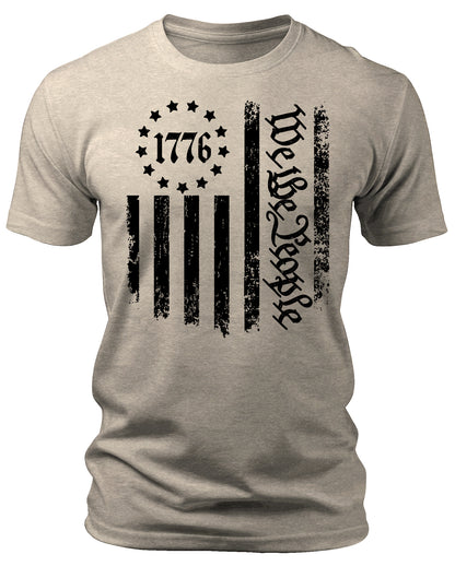 Men's  1776 T-Shirts We The People Patriotic Short Sleeve Crewneck Graphic Tees