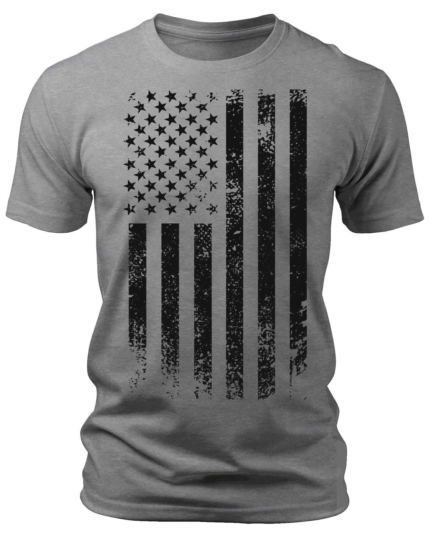 Men's Graphic T Shirts - Black Flag Patriotic Short Sleeve Crewneck Shirts