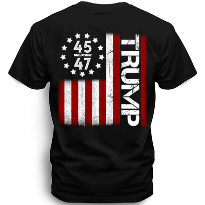 45 47 Trump Patriotic Graphic T-Shirt