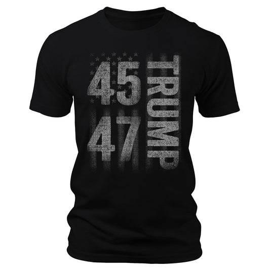 45 47 Trump American Flag Shirt Patriotic Vintage Graphic Tee