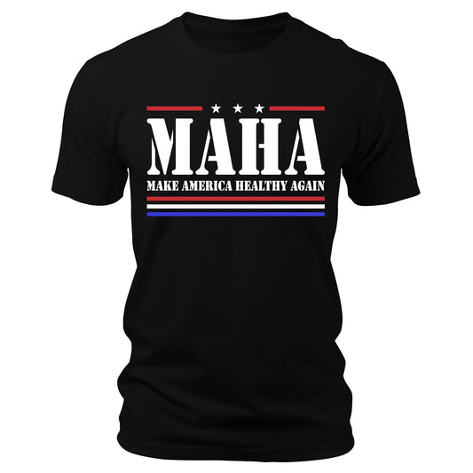 MAHA Make America Healthy Again Patriotic Graphic T-Shirt