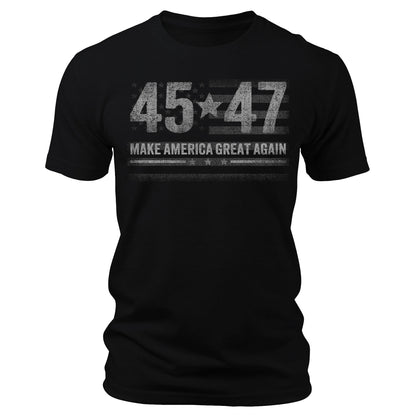 45 47 Make America Great Again Shirt MAGA Flag T-Shirt Patriotic Graphic Tee