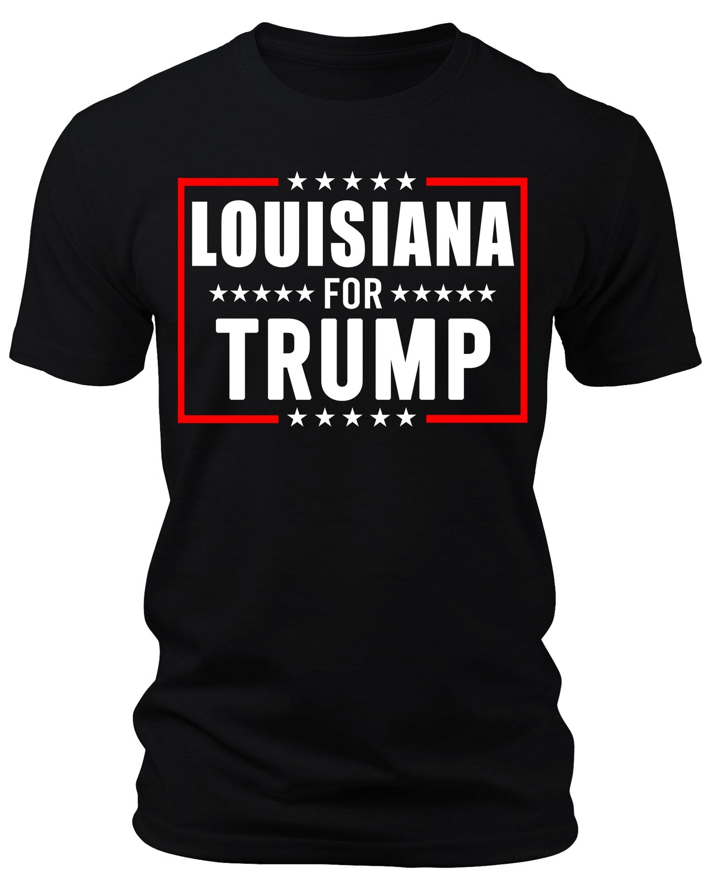 Men's Louisiana for Trump 2024 T-Shirts Short Patriotic Sleeve Crewneck Graphic Tees