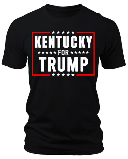 Men's Kentucky for Trump 2024 T-Shirts Short Patriotic Sleeve Crewneck Graphic Tees