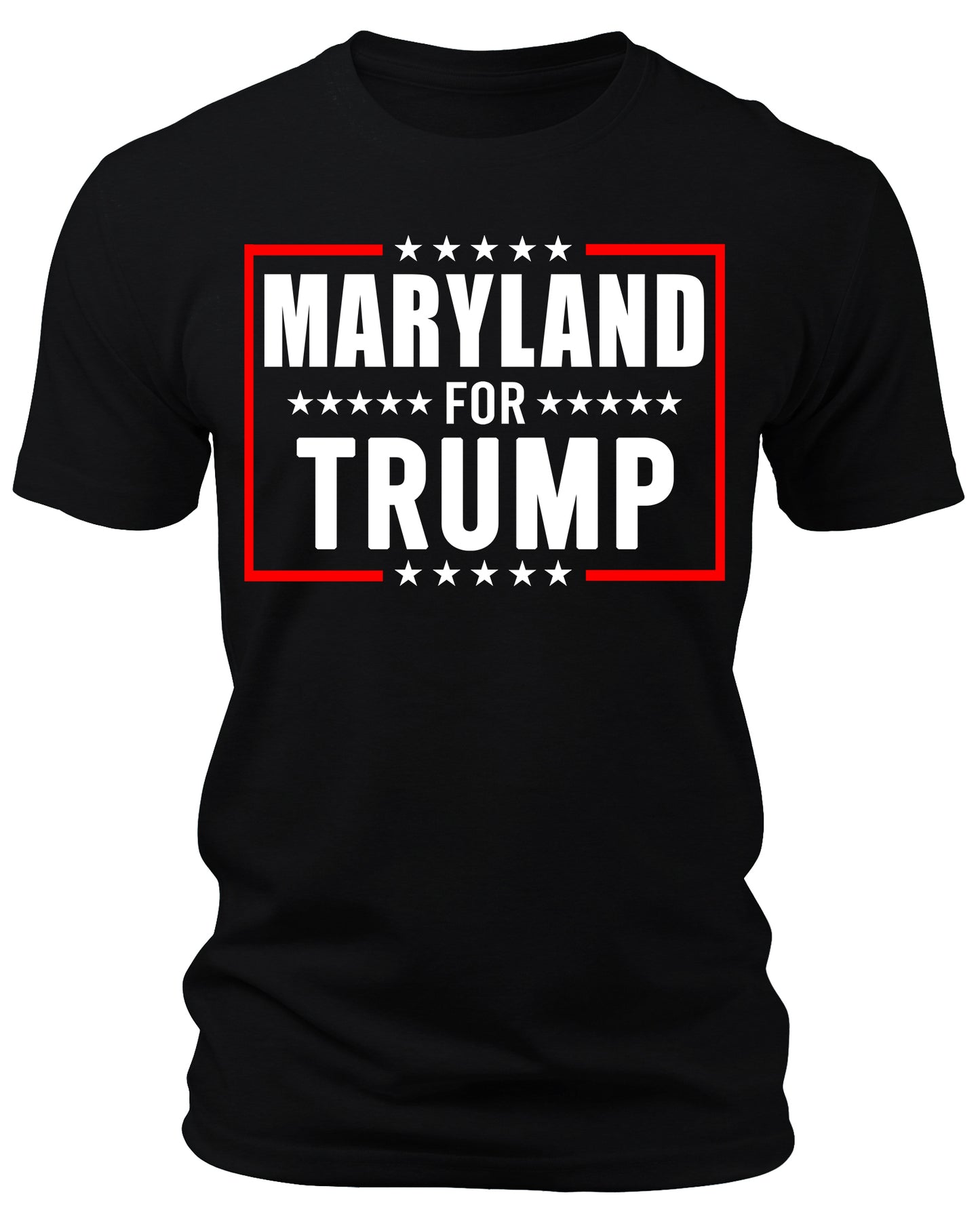 Men's Maryland for Trump 2024 T-Shirts Short Patriotic Sleeve Crewneck Graphic Tees