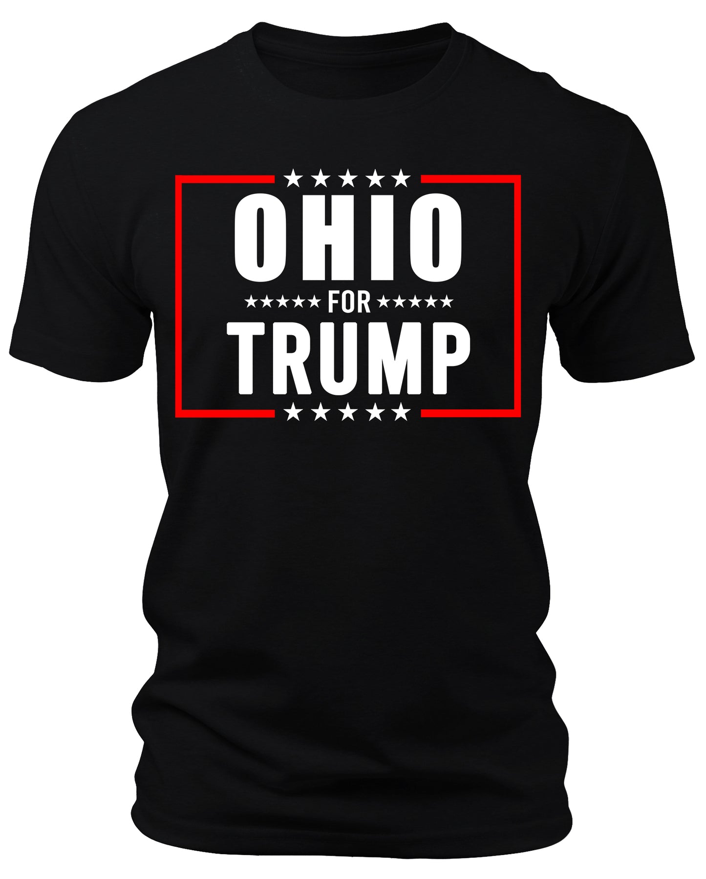 Men's Ohio for Trump 2024 T-Shirts Short Patriotic Sleeve Crewneck Graphic Tees