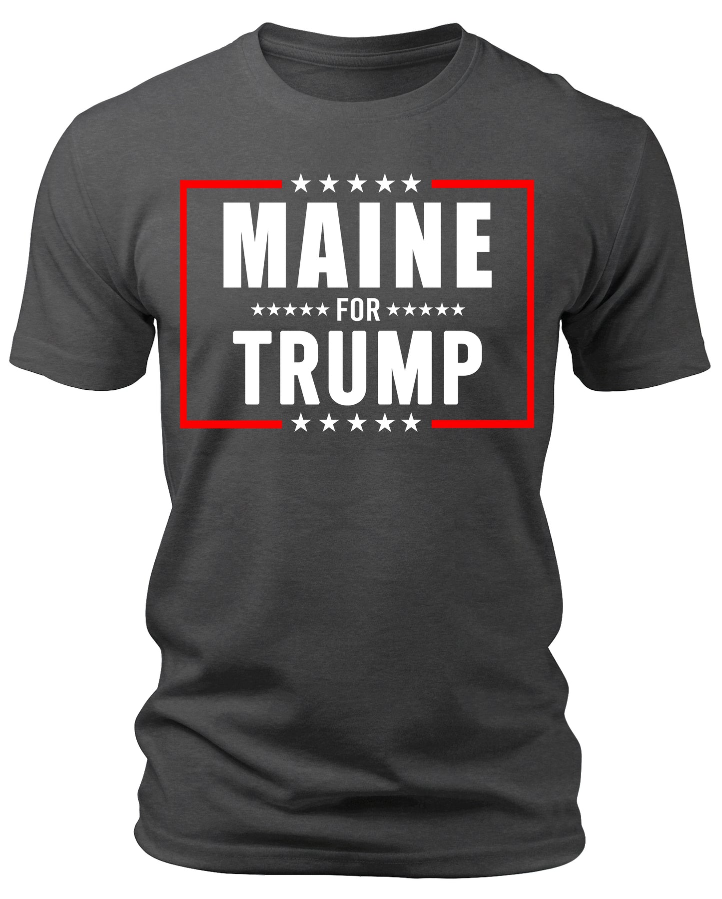 Men's Maine for Trump 2024 T-Shirts Short Patriotic Sleeve Crewneck Graphic Tees