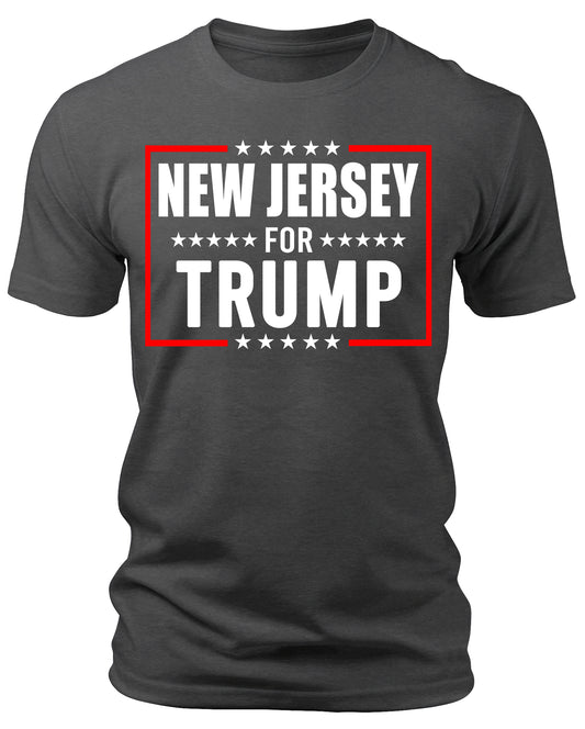 Men's New Jersey for Trump 2024 T-Shirts Short Patriotic Sleeve Crewneck Graphic Tees