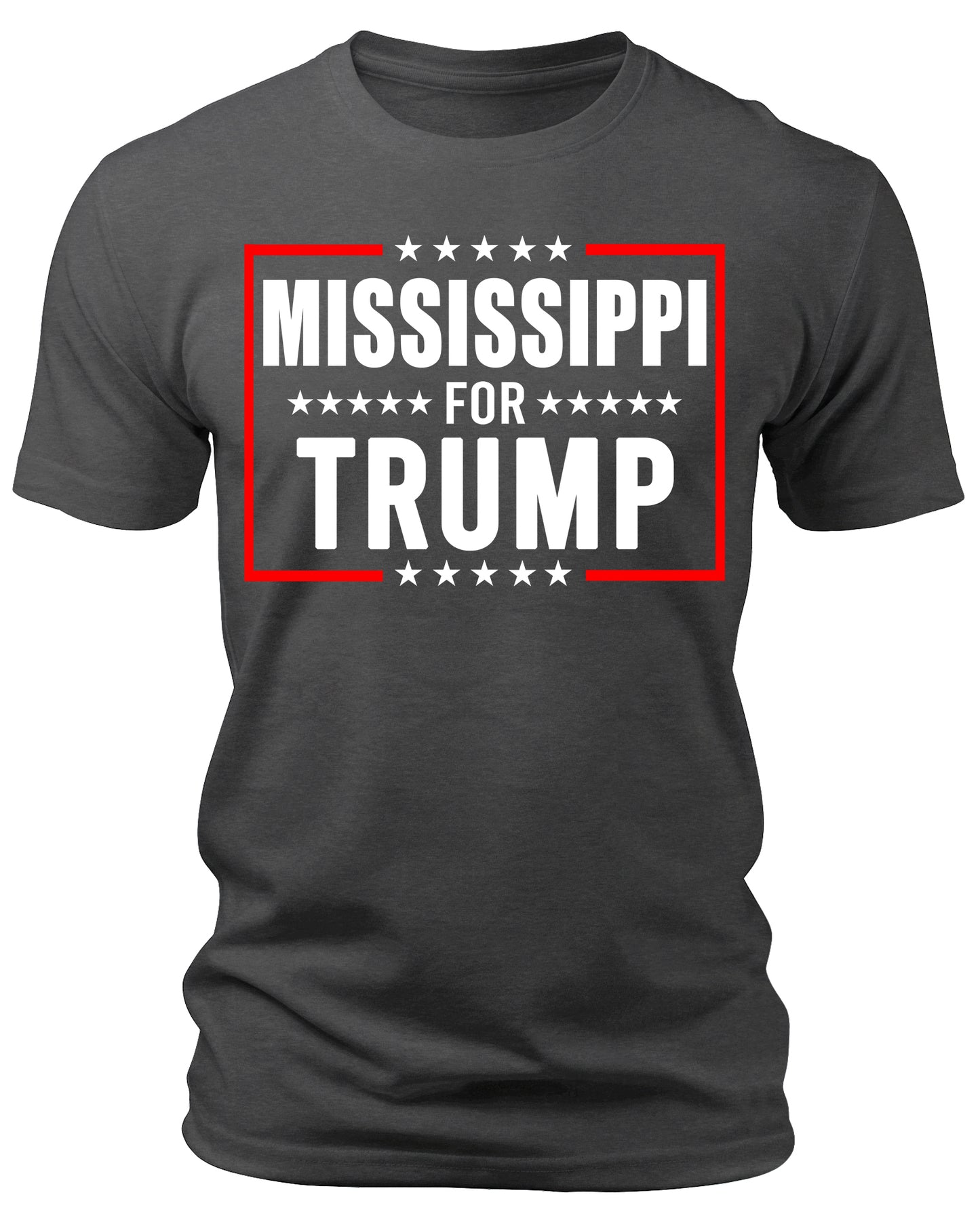 Men's Mississippi for Trump 2024 T-Shirts Short Patriotic Sleeve Crewneck Graphic Tees