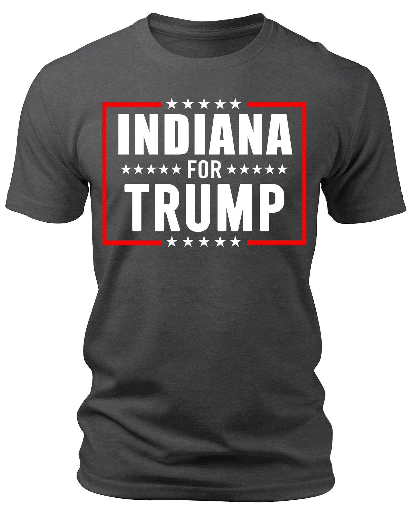 Men's Indiana for Trump 2024 T-Shirts Short Patriotic Sleeve Crewneck Graphic Tees