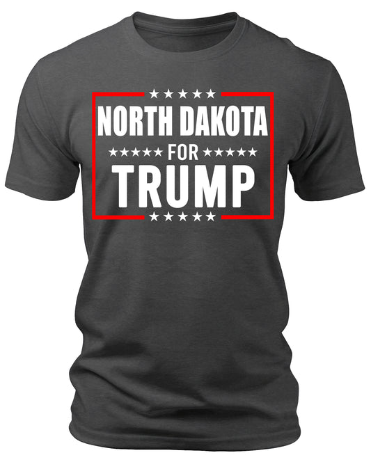 Men's New Dakota for Trump 2024 T-Shirts Short Patriotic Sleeve Crewneck Graphic Tees