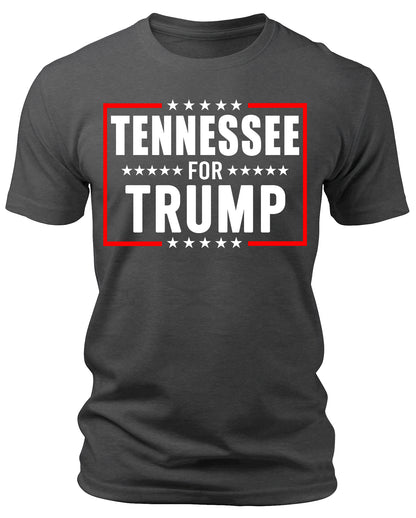 Men's Tennessee for Trump 2024 T-Shirts Short Patriotic Sleeve Crewneck Graphic Tees