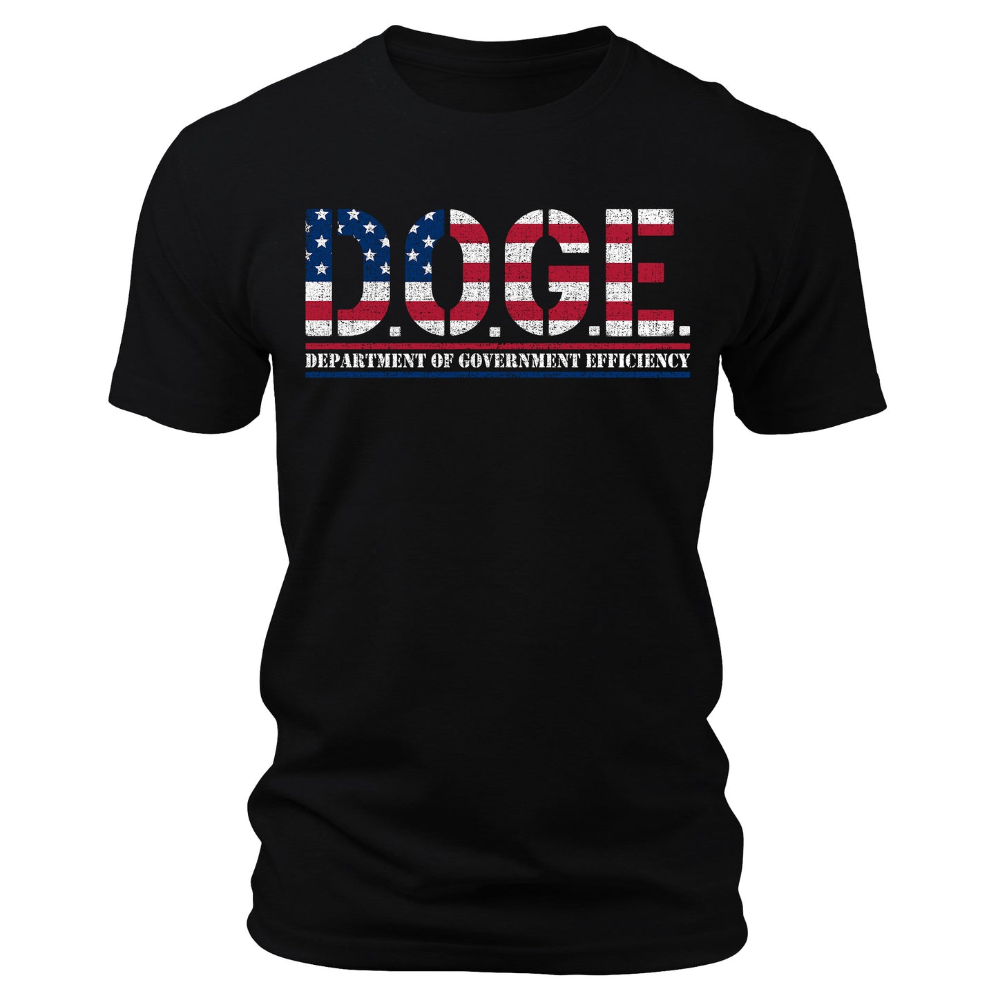 D.O.G.E. Shirt Patriotic American Flag Graphic Tee