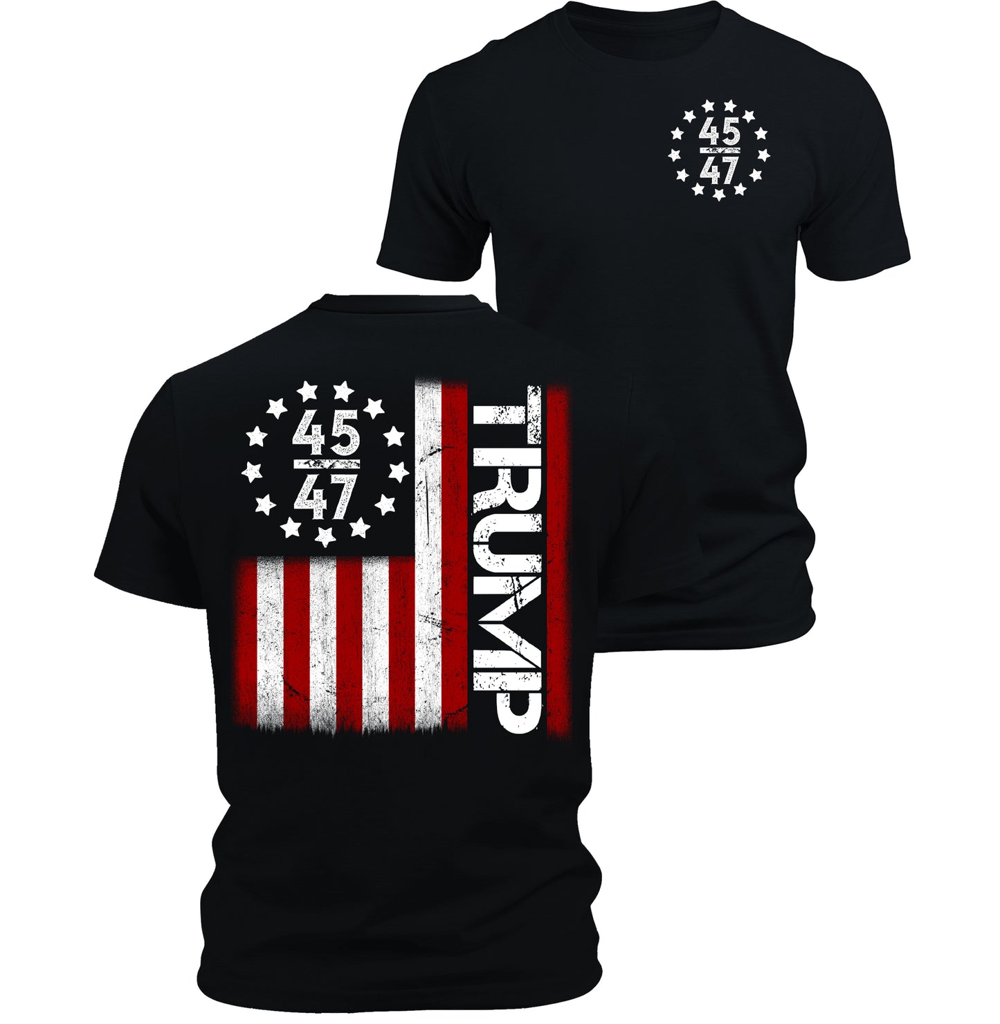 45 47 Trump Patriotic Graphic T-Shirt