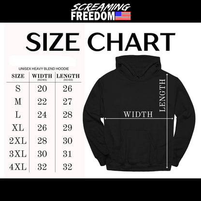 Tyranny Becomes Law 1776 Patriotic Heavy Blend Hooded Sweatshirt