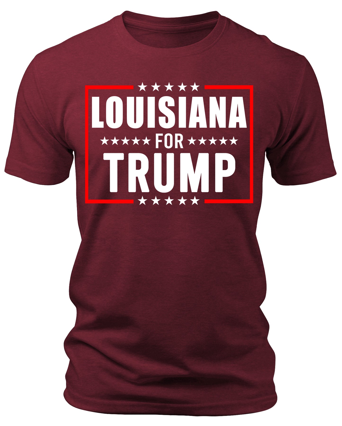 Men's Louisiana for Trump 2024 T-Shirts Short Patriotic Sleeve Crewneck Graphic Tees