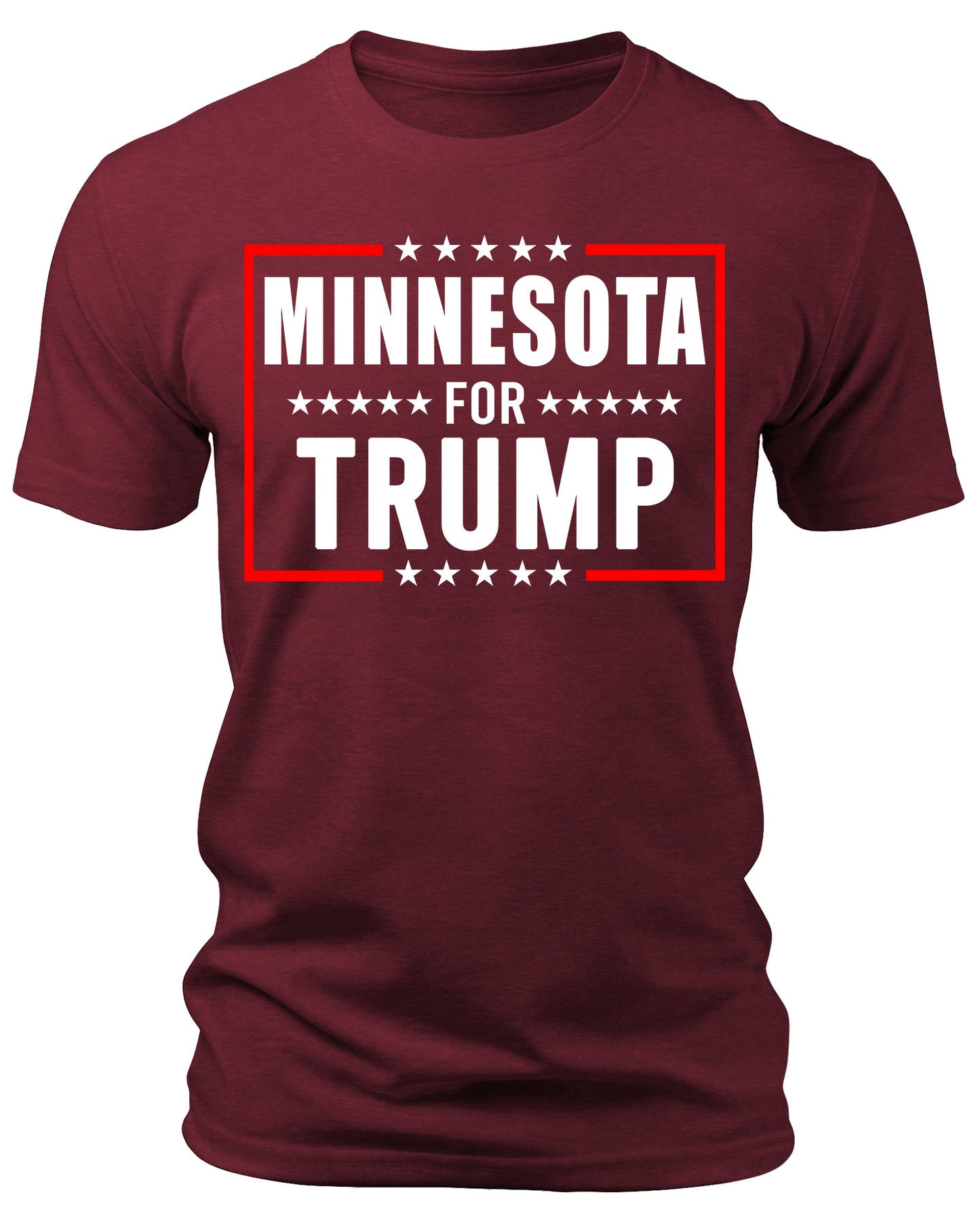 Men's Minnesota for Trump 2024 T-Shirts Short Patriotic Sleeve Crewneck Graphic Tees