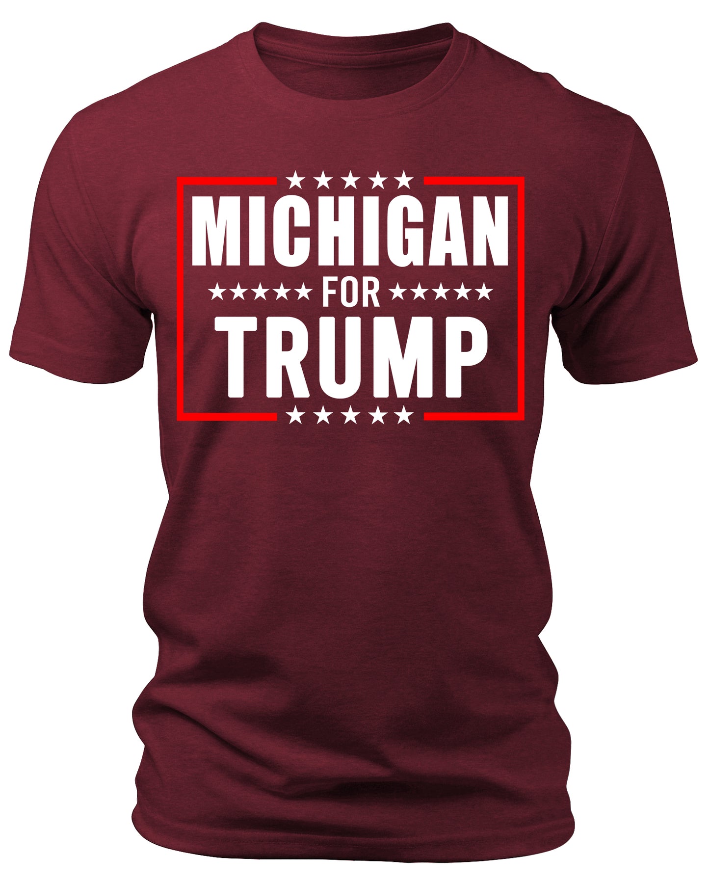 Men's Michigan for Trump 2024 T-Shirts Short Patriotic Sleeve Crewneck Graphic Tees