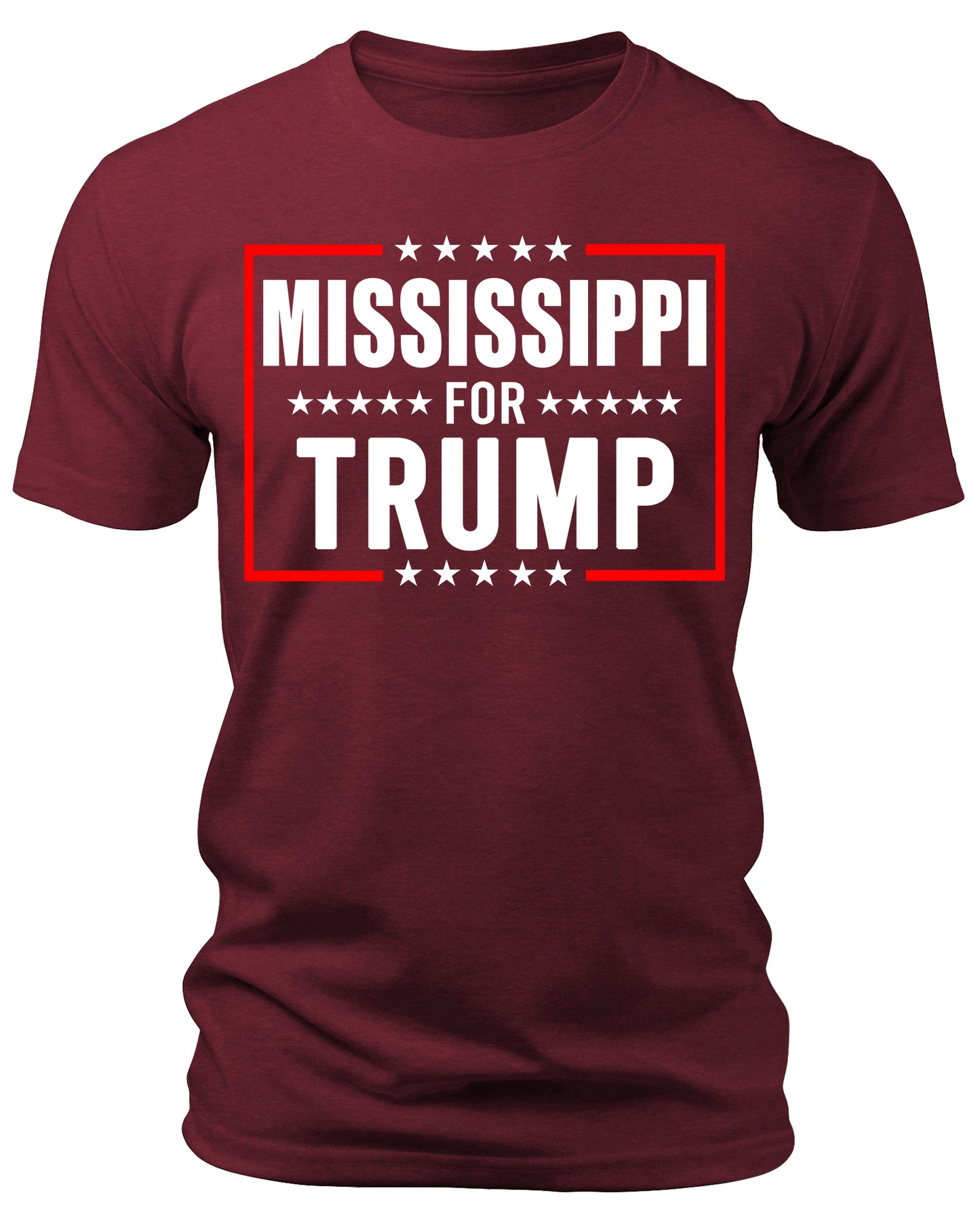 Men's Mississippi for Trump 2024 T-Shirts Short Patriotic Sleeve Crewneck Graphic Tees