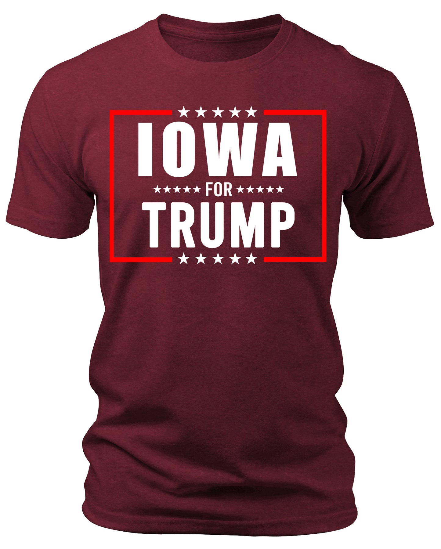 Men's Iowa for Trump 2024 T-Shirts Short Patriotic Sleeve Crewneck Graphic Tees