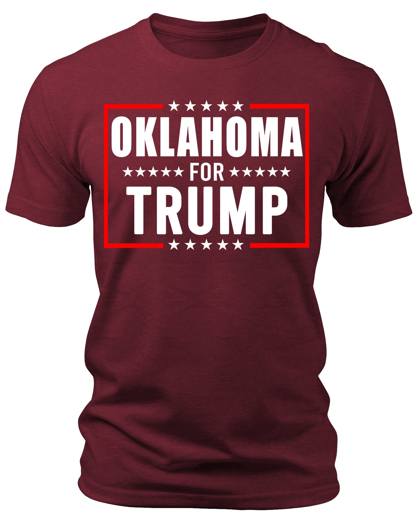 Men's Oklahoma for Trump 2024 T-Shirts Short Patriotic Sleeve Crewneck Graphic Tees