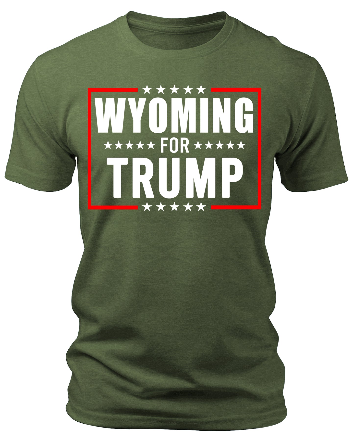 Men's Wyoming for Trump 2024 T-Shirts Short Patriotic Sleeve Crewneck Graphic Tees