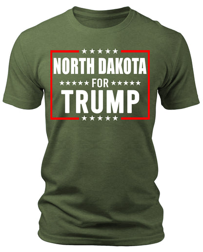 Men's New Dakota for Trump 2024 T-Shirts Short Patriotic Sleeve Crewneck Graphic Tees