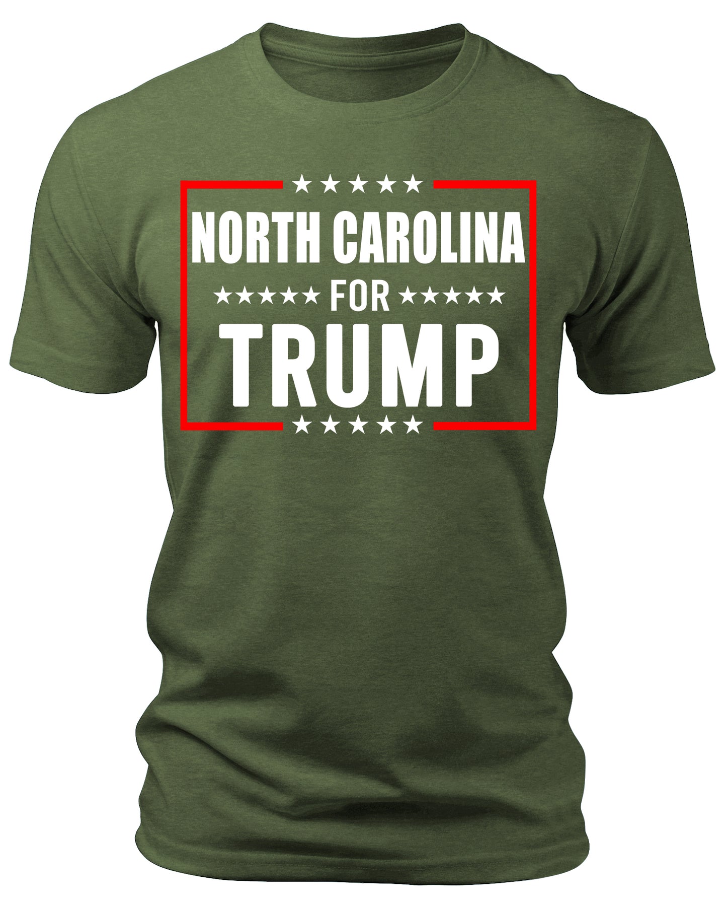 Men's North Carolina for Trump 2024 T-Shirts Short Patriotic Sleeve Crewneck Graphic Tees