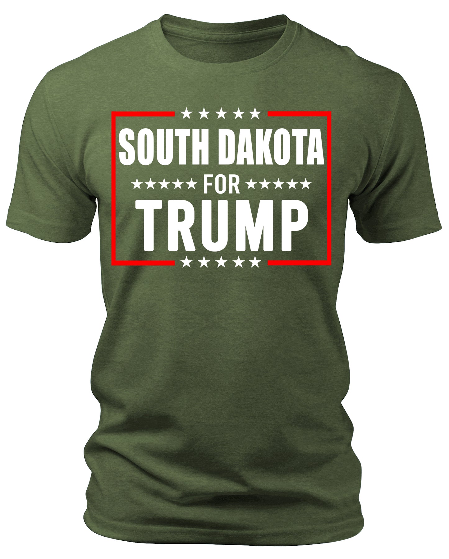 Men's South Dakota for Trump 2024 T-Shirts Short Patriotic Sleeve Crewneck Graphic Tees