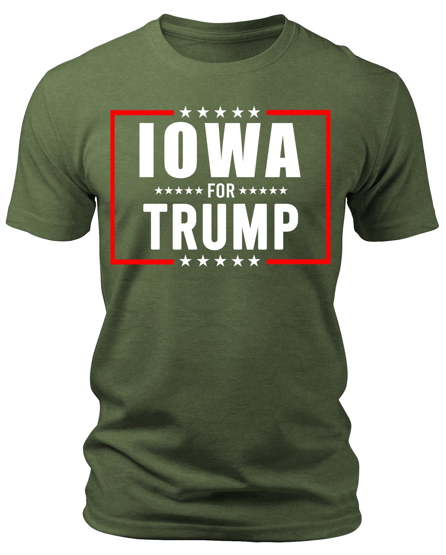 Men's Iowa for Trump 2024 T-Shirts Short Patriotic Sleeve Crewneck Graphic Tees