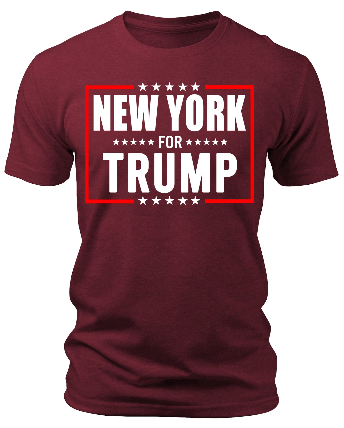 Men's New York for Trump 2024 T-Shirts Short Patriotic Sleeve Crewneck Graphic Tees