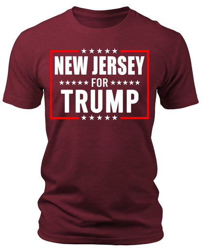 Men's New Jersey for Trump 2024 T-Shirts Short Patriotic Sleeve Crewneck Graphic Tees