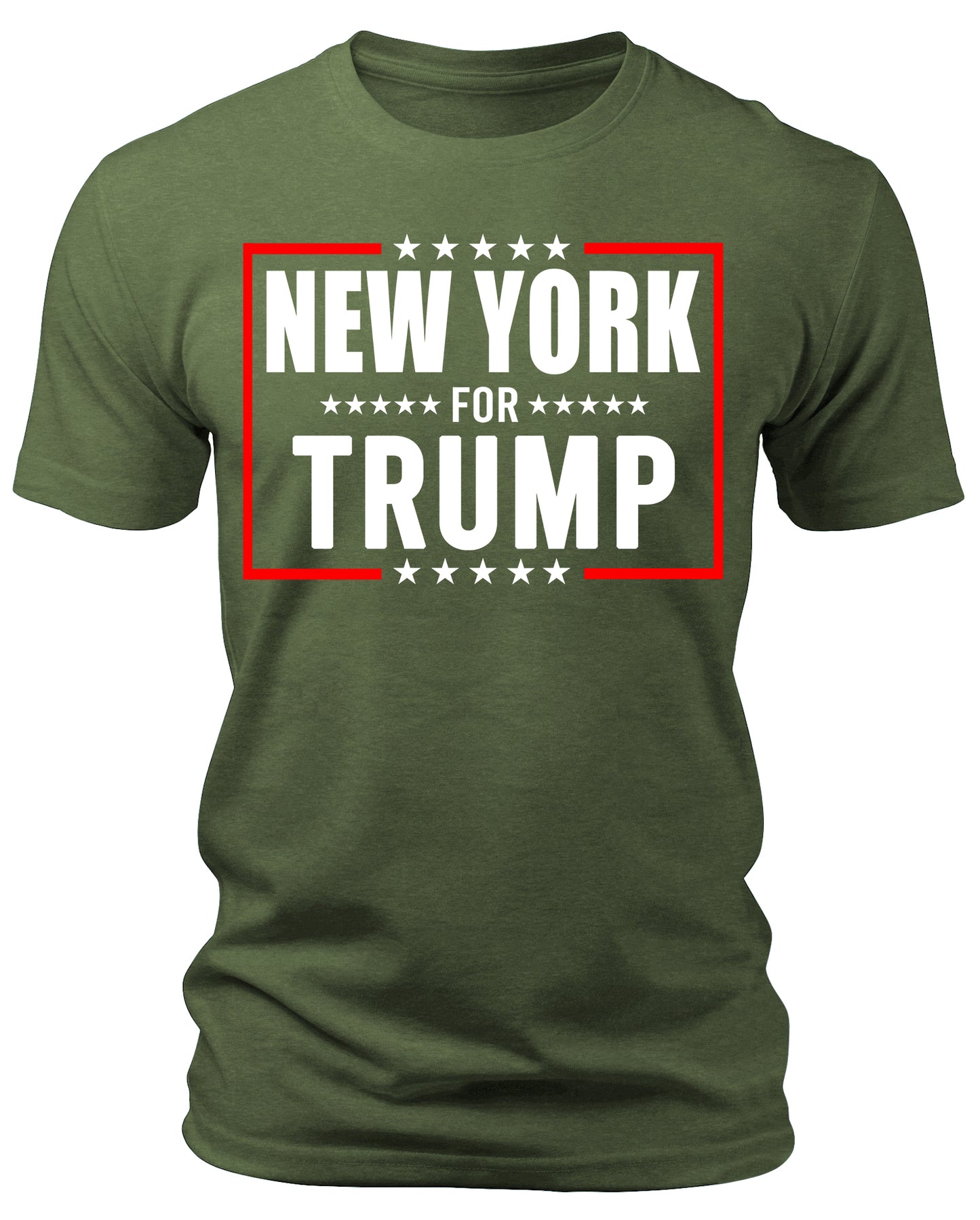 Men's New York for Trump 2024 T-Shirts Short Patriotic Sleeve Crewneck Graphic Tees