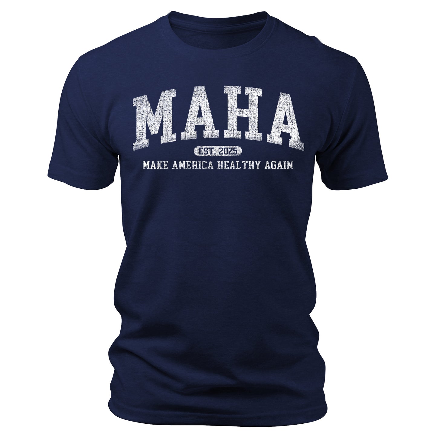 MAHA Shirt Make America Healthy Again T-Shirt Est 2025 College Letter Print Patriotic Graphic Tee