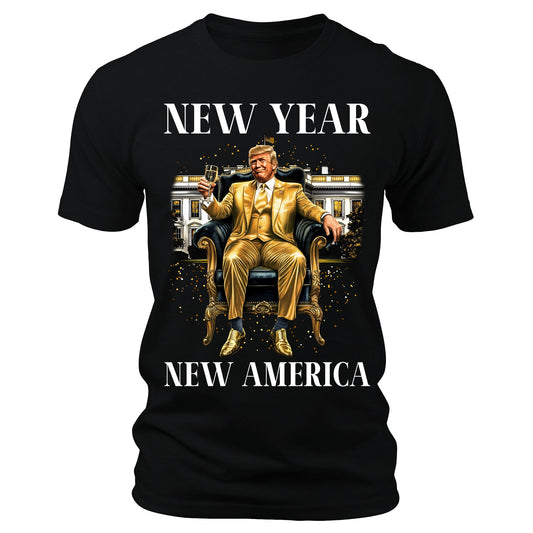 New Year New America Patriotic Graphic Tee