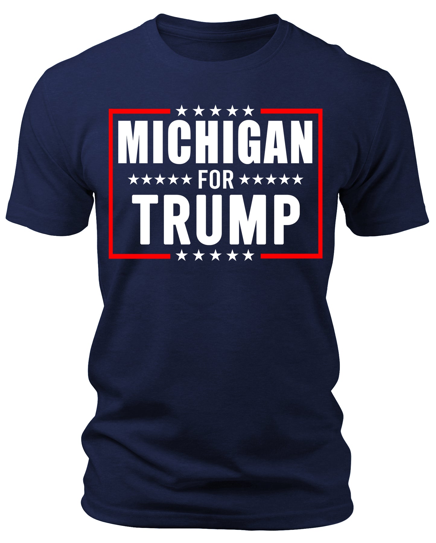 Men's Michigan for Trump 2024 T-Shirts Short Patriotic Sleeve Crewneck Graphic Tees