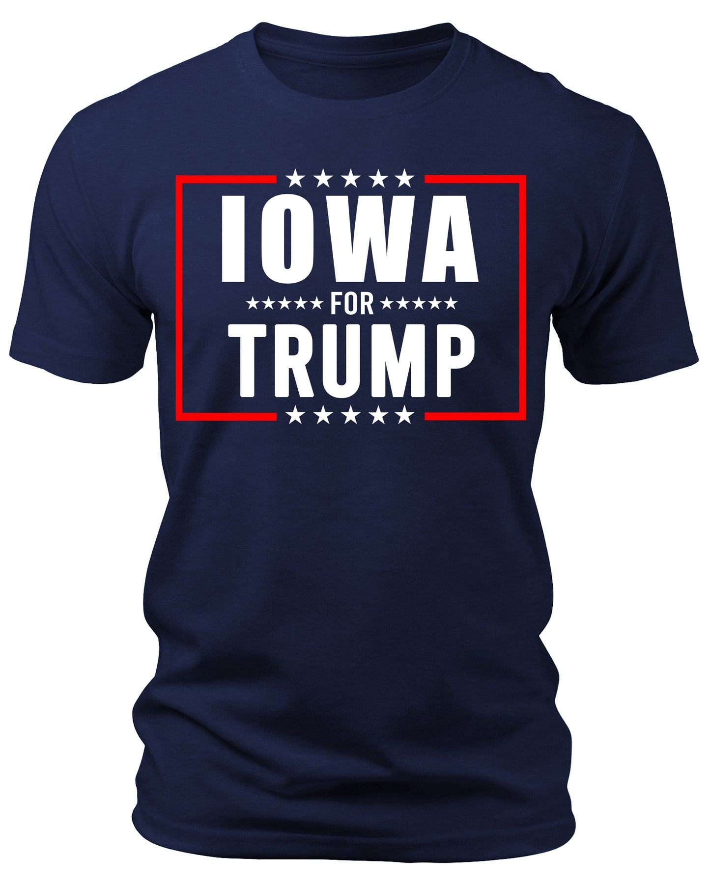 Men's Iowa for Trump 2024 T-Shirts Short Patriotic Sleeve Crewneck Graphic Tees