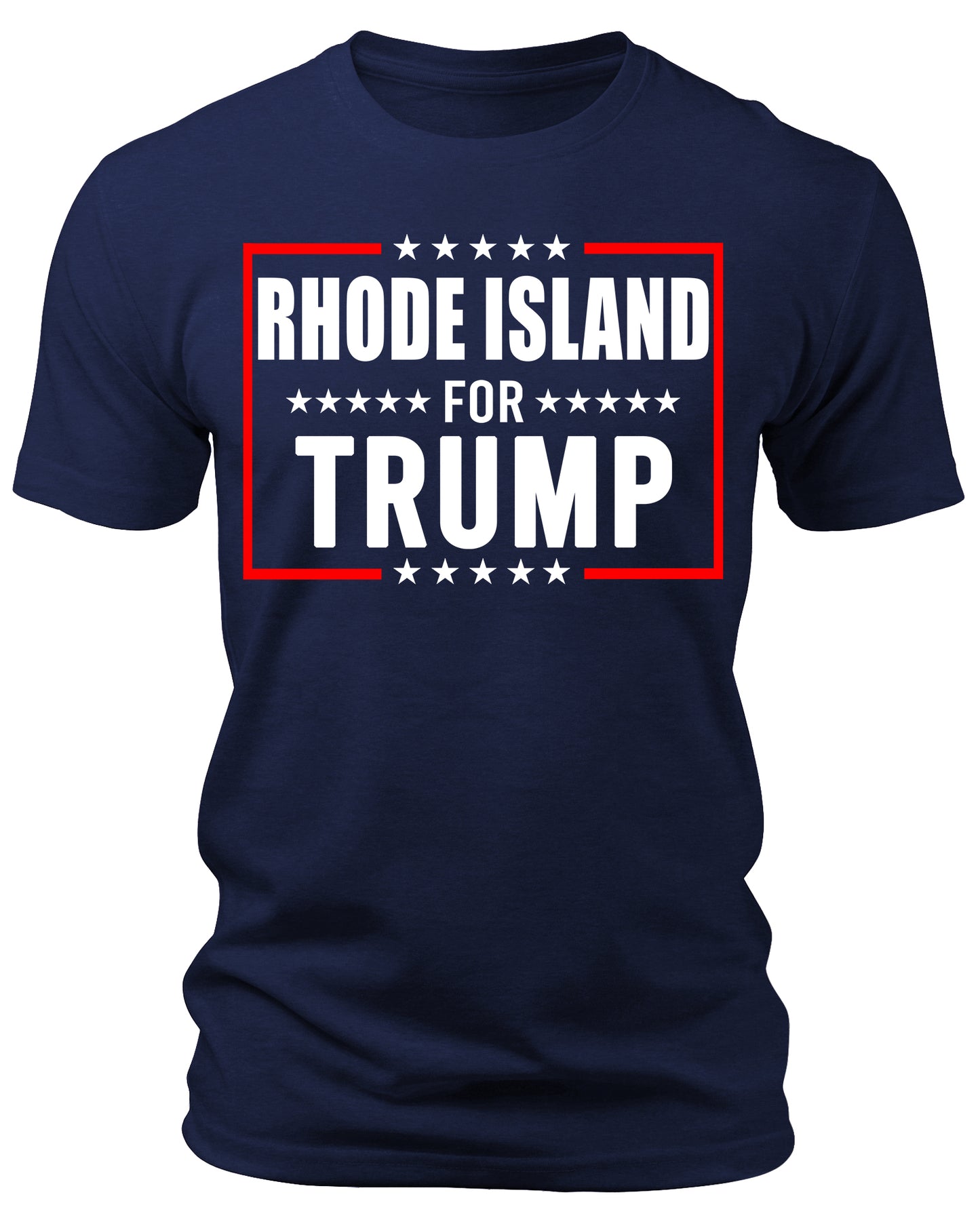 Men's Rhode Island for Trump 2024 T-Shirts Short Patriotic Sleeve Crewneck Graphic Tees